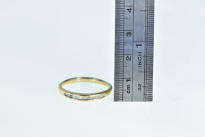 14K Baguette Diamond Classic Wedding Band Ring Yellow Gold