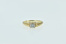 Load image into Gallery viewer, 14K Diamond Solitaire Classic Vintage Promise Ring Yellow Gold