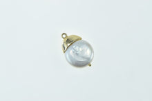 Load image into Gallery viewer, 14K 12.5mm Pearl Simple Classic Statement Charm/Pendant Yellow Gold