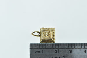 14K Engagement Ring Articulated Box Proposal Charm/Pendant Yellow Gold