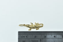 Load image into Gallery viewer, 14K Diamond Cut Crocodile Alligator Reptile Charm/Pendant Yellow Gold
