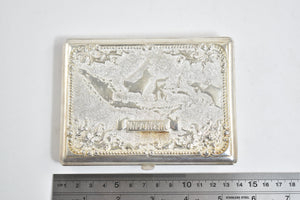 Sterling Silver Borobudur Buddhist Temple Indonesia Cigarette Case