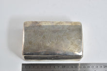 Load image into Gallery viewer, Sterling Silver C P Monogram Cursive Initial Vintage Wood Lined Trinket Box