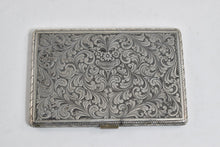 Load image into Gallery viewer, Coin Silver Italian Ornate Scroll Engraved Cigarette Case