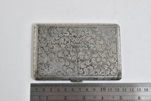 Load image into Gallery viewer, Coin Silver Italian Ornate Scroll Engraved Cigarette Case