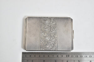 Sterling Silver 1930's Ornate Czechoslovakian Cigarette Case