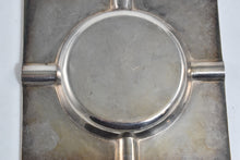 Load image into Gallery viewer, Sterling Silver Columbian Mayan Motif Square Ashtray Vintage