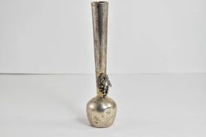 Sterling Silver Ornate Mid Century Grape Motif Flower Vase