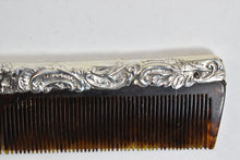 Load image into Gallery viewer, Sterling Silver Repousse Ornate Scroll Hair Comb