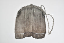 Load image into Gallery viewer, Sterling Silver Victorian Mesh Chain Fringe Tassel Purse Hand Bag