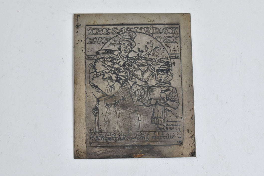 Sterling Silver Christmas Card Rockwell Saturday Evening Post