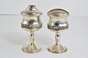 Sterling Silver Condiment Pot Cruet Set Antique