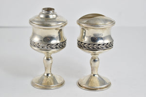 Sterling Silver Condiment Pot Cruet Set Antique