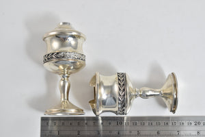 Sterling Silver Condiment Pot Cruet Set Antique