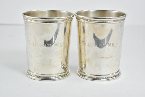 Sterling Silver The Red Mile Mint Julep Cup Set (2x) Marc J Scearce