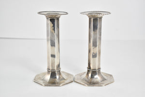 Sterling Silver Rand & Crane Set of Candle Sticks (2x)