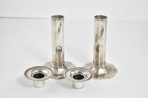 Sterling Silver Rand & Crane Set of Candle Sticks (2x)