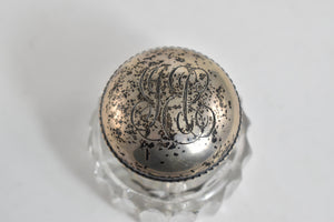 Sterling Silver 1894 Gorham Monogram Lidded Inkwell