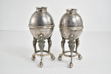 Load image into Gallery viewer, Sterling Silver Mate Heater Tea Set Ornate Set (2x)