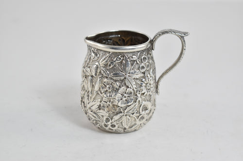 Sterling Silver S Kirk & Son Repousse Floral Cup Mug