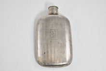 Load image into Gallery viewer, Sterling Silver Napier Sterling D Monogram Flask &amp; Shot Glass