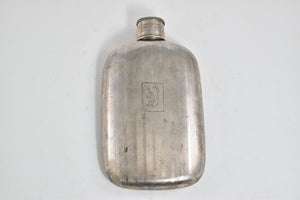 Sterling Silver Napier Sterling D Monogram Flask & Shot Glass