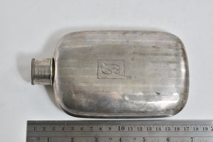 Sterling Silver Napier Sterling D Monogram Flask & Shot Glass