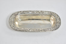 Load image into Gallery viewer, Sterling Silver S Kirk &amp; Son Hand Decorated Floral Butter Dish