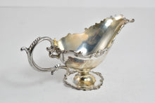 Load image into Gallery viewer, Sterling Silver Ornate Scroll Design Floral Gravy Boat