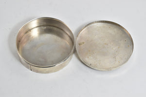 Sterling Silver Birks Sterling Wreath Round Pill Trinket Box