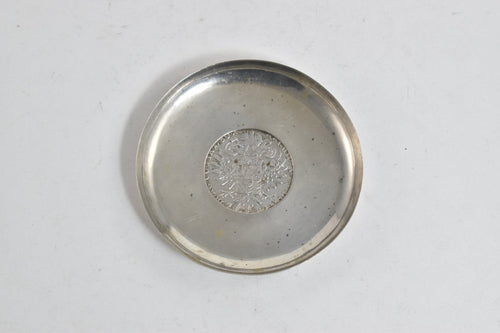 Sterling Silver Austria Maria Theresa Thaler Coin Dish Ash Tray