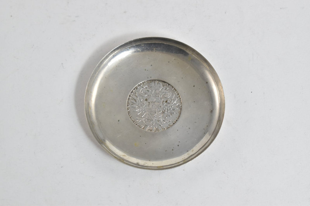 Sterling Silver Austria Maria Theresa Thaler Coin Dish Ash Tray