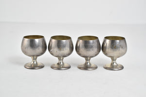 Sterling Silver Gorham Sterling Set of Four Rounded Cordial Cups