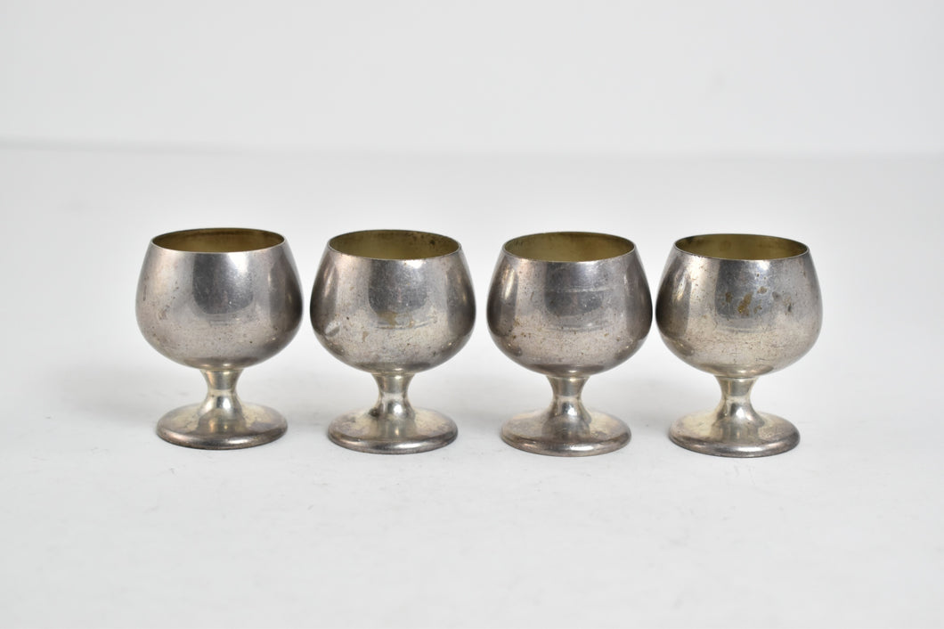 Sterling Silver Gorham Sterling Set of Four Rounded Cordial Cups
