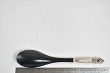 Load image into Gallery viewer, Sterling Silver Antique Black Lacquer Wood Spoon