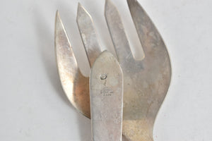Sterling Silver Mid Century Mexican Salad Serving Set 2 Pcs.