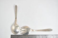 Load image into Gallery viewer, Sterling Silver Mid Century Mexican Salad Serving Set 2 Pcs.