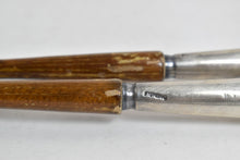 Load image into Gallery viewer, Sterling Silver Ornate Antique Carved Wooden Salad Serving Set 2pcs.