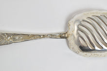 Load image into Gallery viewer, Sterling Silver Ornate Floral Antique Pierced Serving Spoon