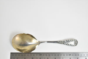 Sterling Silver A Stowell & Co. 1850's Floral Casserole Serving Spoon