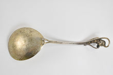 Load image into Gallery viewer, Sterling Silver Ornate Floral Motif Handmade Serving Spoon