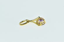 Load image into Gallery viewer, 18K Oval Amethyst Solitaire Vintage Classic Pendant Yellow Gold