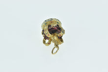 Load image into Gallery viewer, 14K 3D Enamel Crown Jewels King Queen Royal Charm/Pendant Yellow Gold