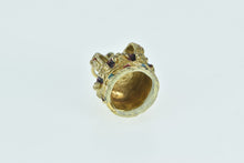 Load image into Gallery viewer, 14K 3D Enamel Crown Jewels King Queen Royal Charm/Pendant Yellow Gold