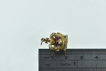 Load image into Gallery viewer, 14K 3D Enamel Crown Jewels King Queen Royal Charm/Pendant Yellow Gold