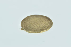 14K Burger King Spanish Shipwreck Novelty Coin Charm/Pendant Yellow Gold