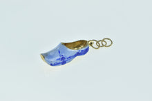 Load image into Gallery viewer, 14K Delft Dutch Clog Shoe Traditional Windmill Charm/Pendant Yellow Gold