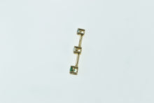 Load image into Gallery viewer, 14K Topaz Opal Syn. Emerald Tiered Bar Pendant Yellow Gold