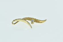 Load image into Gallery viewer, 14K Vintage Ornate Leaf Vine Diamond Loop Pendant Yellow Gold