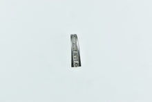 Load image into Gallery viewer, 14K Graduated Diamond Vintage Bar Statement Pendant White Gold